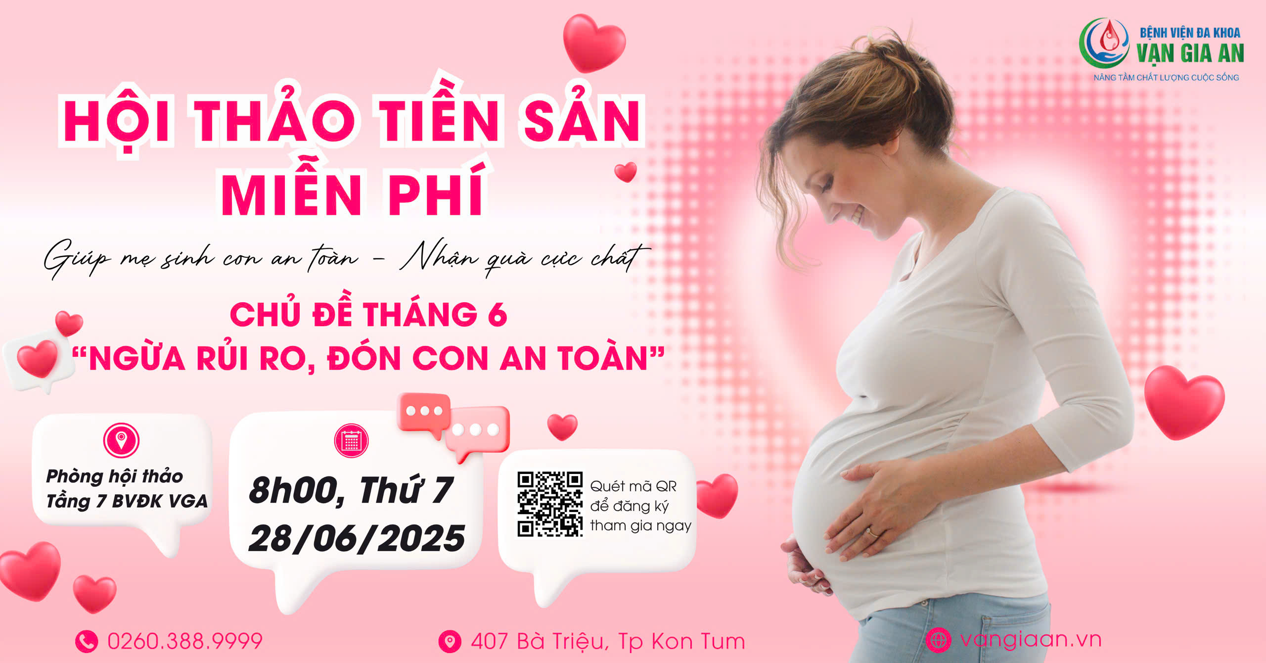 Mẹ bầu tham dự hội thảo tiền sản tháng 6 tại Bệnh viện Vạn Gia An - Nhận quà tặng, học chăm sóc thai kỳ an toàn