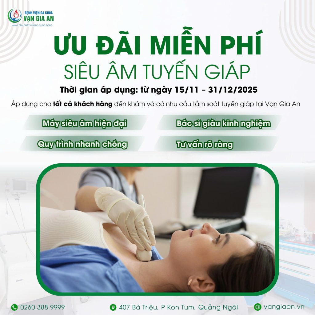 "Bác sĩ thực hiện siêu âm tuyến giáp miễn phí tại Vạn Gia An".
