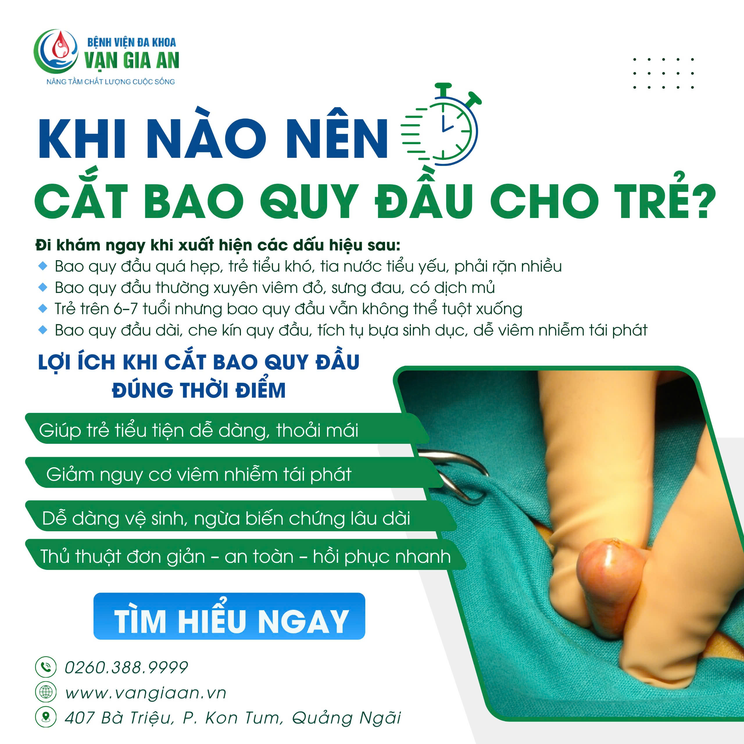 Bác sĩ khám bao quy đầu cho trẻ tại Bệnh viện Vạn Gia An